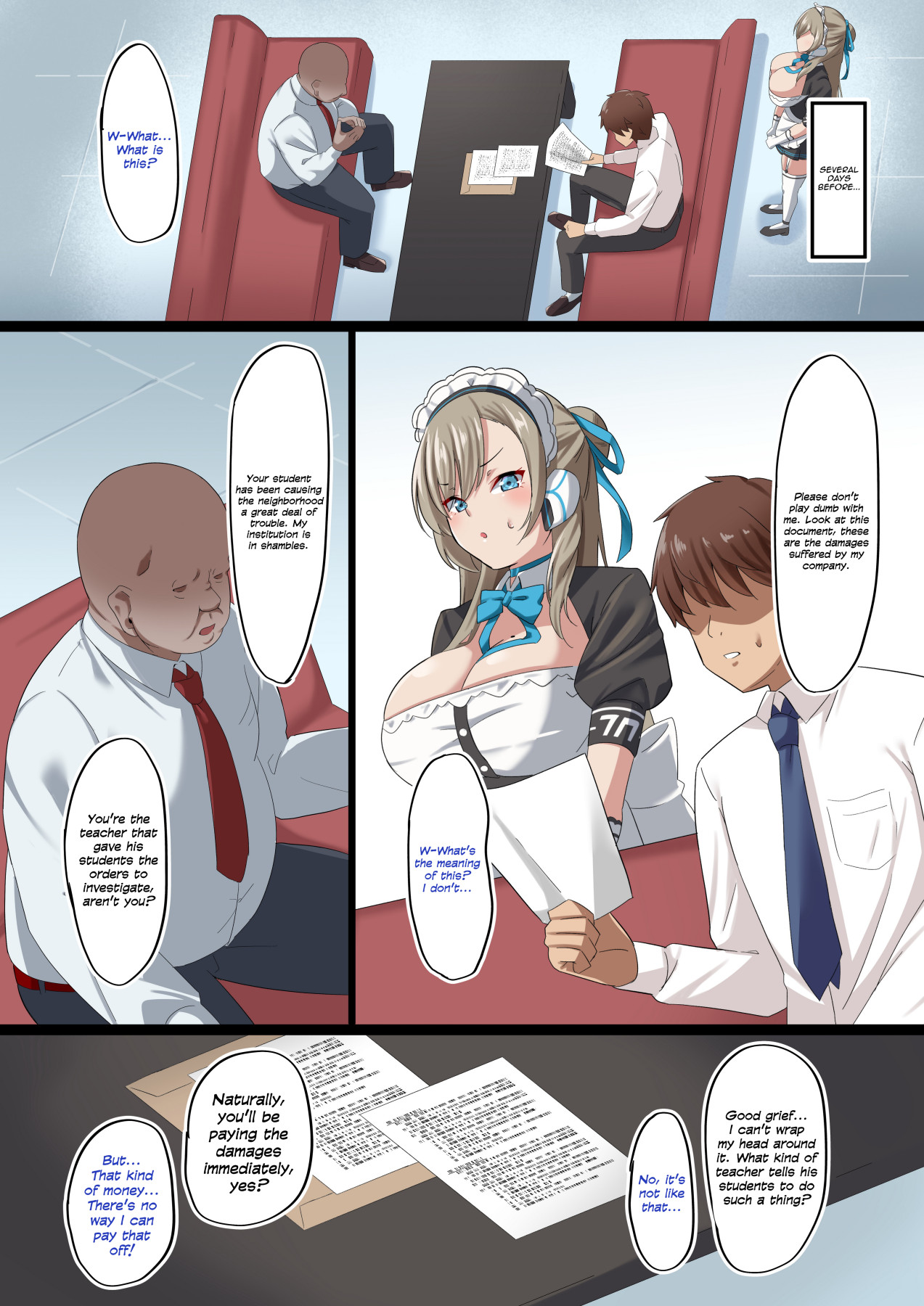 Hentai Manga Comic-My Girlfriend Was Turned Into a Sex Maid For My Creepy Boss-Read-3